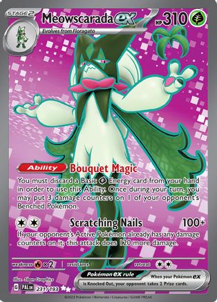 POKEMON TCG - Meowscarada ex 231/193 SV02 Paldea Evolved - Ultra Rare