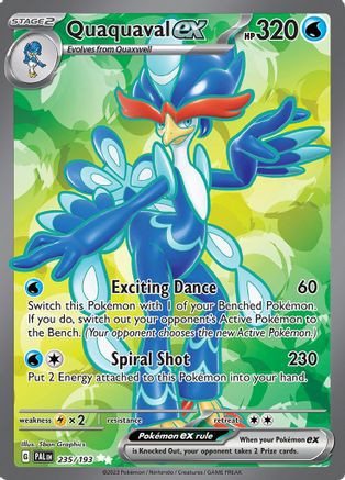 POKEMON TCG - Quaquaval ex 235/193 SV02 Paldea Evolved - Ultra Rare