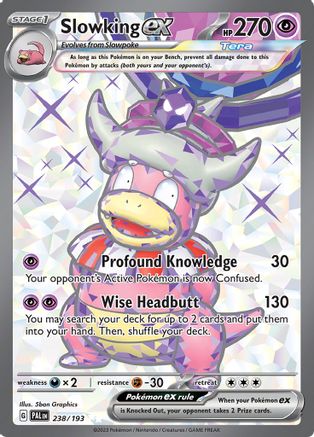 POKEMON TCG - Slowking ex 238/193 SV02 Paldea Evolved - Ultra Rare