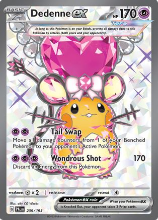 POKEMON TCG - Dedenne ex 239/193 SV02 Paldea Evolved - Ultra Rare