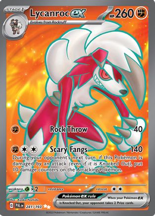 POKEMON TCG - Lycanroc ex 241/193 SV02 Paldea Evolved - Ultra Rare