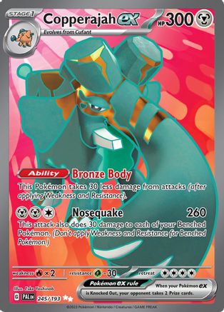 POKEMON TCG - Copperajah ex 245/193 SV02 Paldea Evolved - Ultra Rare