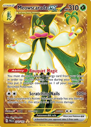 POKEMON TCG - Meowscarada ex 271/193 SV02 Paldea Evolved - Hyper Rare