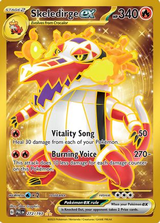 POKEMON TCG - Skeledirge ex 272/193 SV02 Paldea Evolved - Hyper Rare