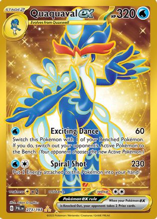 POKEMON TCG - Quaquaval ex 273/193 SV02 Paldea Evolved - Hyper Rare