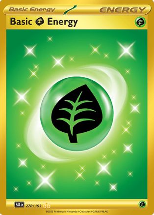 POKEMON TCG - Basic Grass Energy 278/193 SV02 Paldea Evolved - Hyper Rare