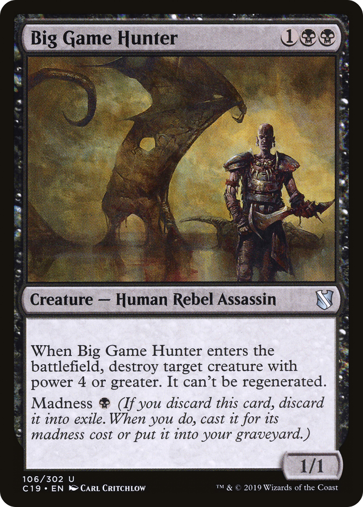 MAGIC: THE GATHERING  - Big Game Hunter (C19-106) - Commander 2019