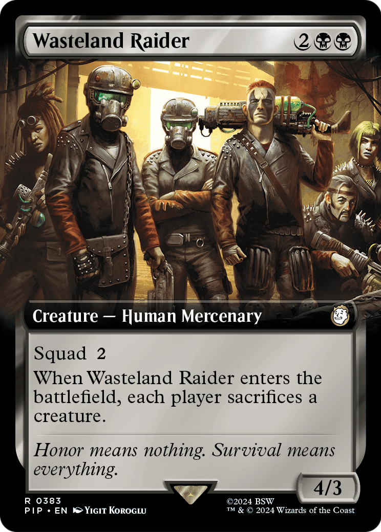 MAGIC: THE GATHERING  - Wasteland Raider (Extended Art) (PIP-383) - Fallout: (Extended Art)