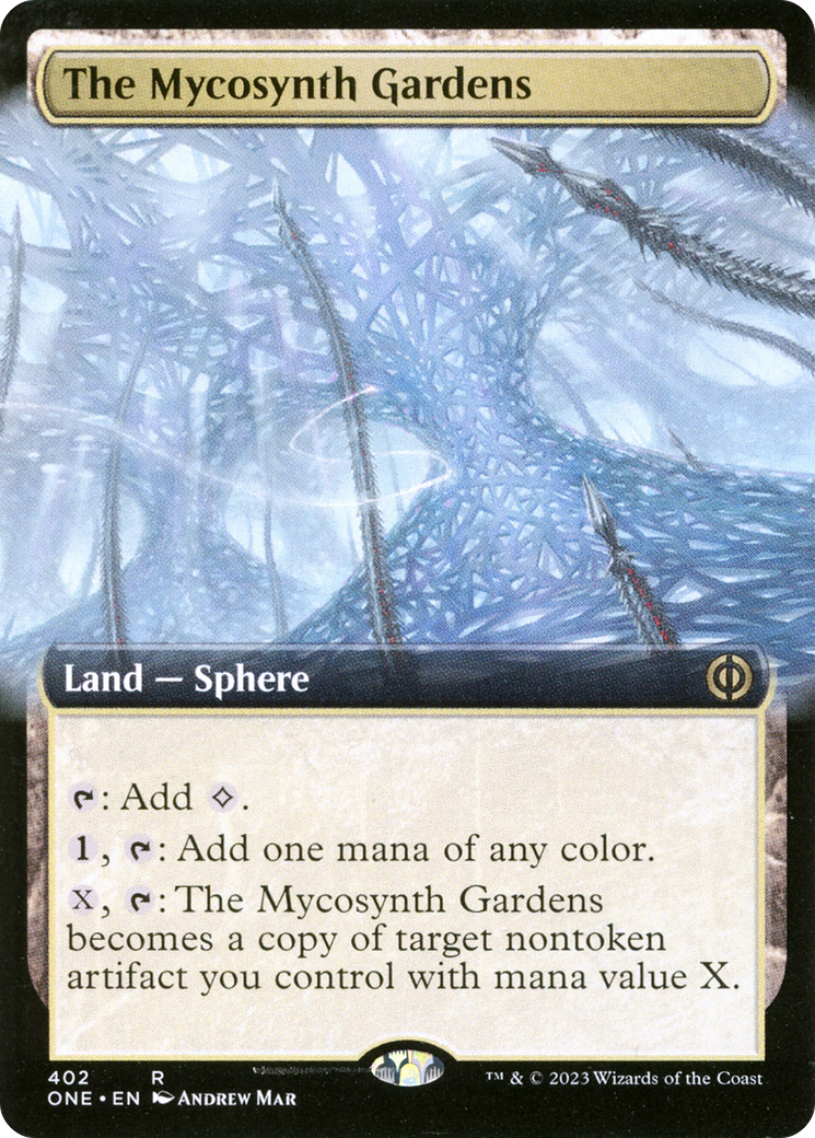 MAGIC: THE GATHERING  - The Mycosynth Gardens (Extended Art) (ONE-402) - Phyrexia: All Will Be One: (Extended Art) Foil
