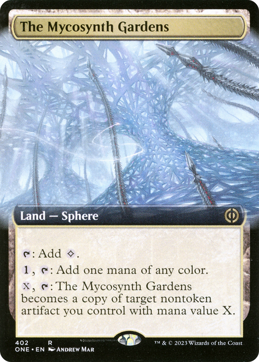 MAGIC: THE GATHERING  - The Mycosynth Gardens (Extended Art) (ONE-402) - Phyrexia: All Will Be One: (Extended Art) Foil