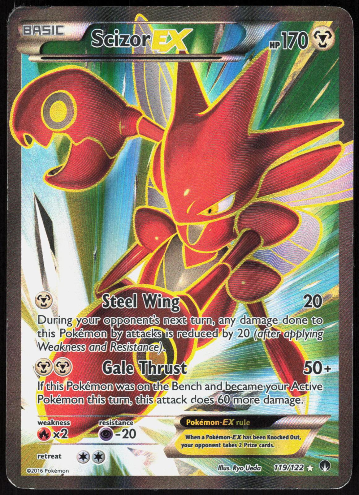 SCIZOR EX 119/122 BREAKPOINT POKEMON ULTRA RARE HP