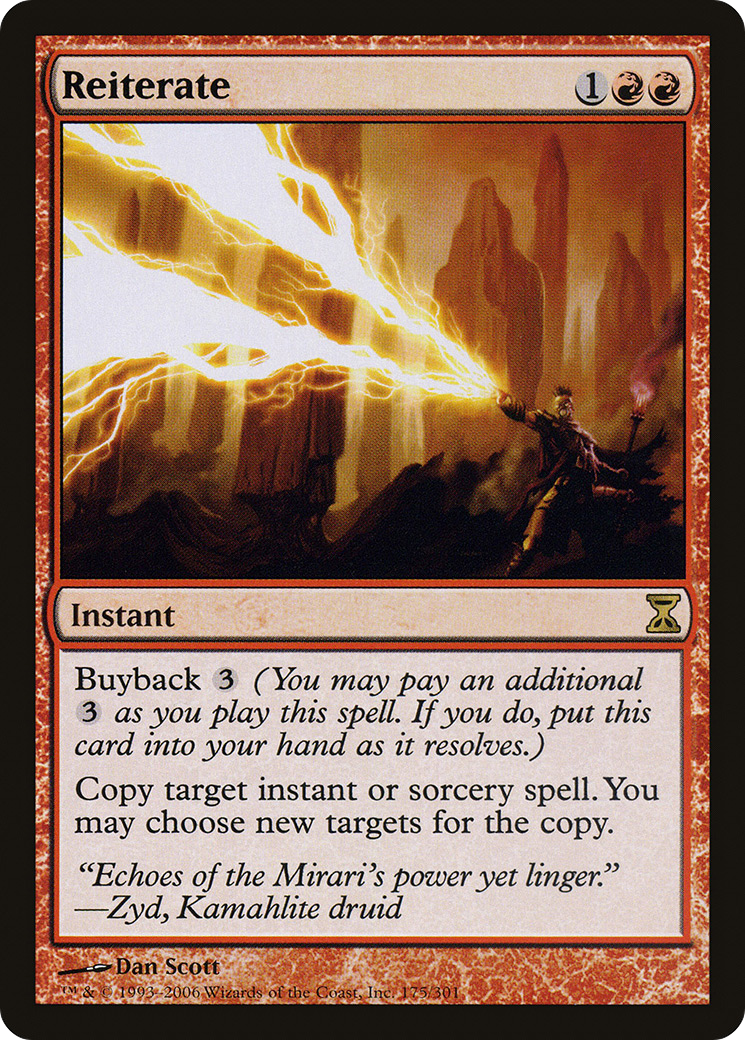 MAGIC: THE GATHERING  - Reiterate (TSP-175) - Time Spiral