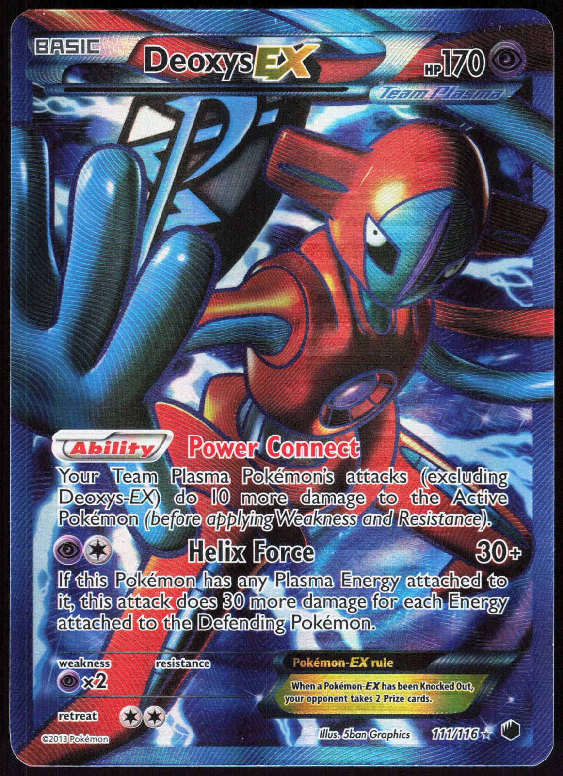 DEOXYS EX 111/116 PLASMA FREEZE POKEMON ULTRA RARE LP