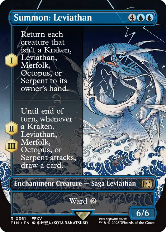 MAGIC: THE GATHERING  - Summon: Leviathan (Borderless) (FIN-361) - FINAL FANTASY: (enchantment) Foil