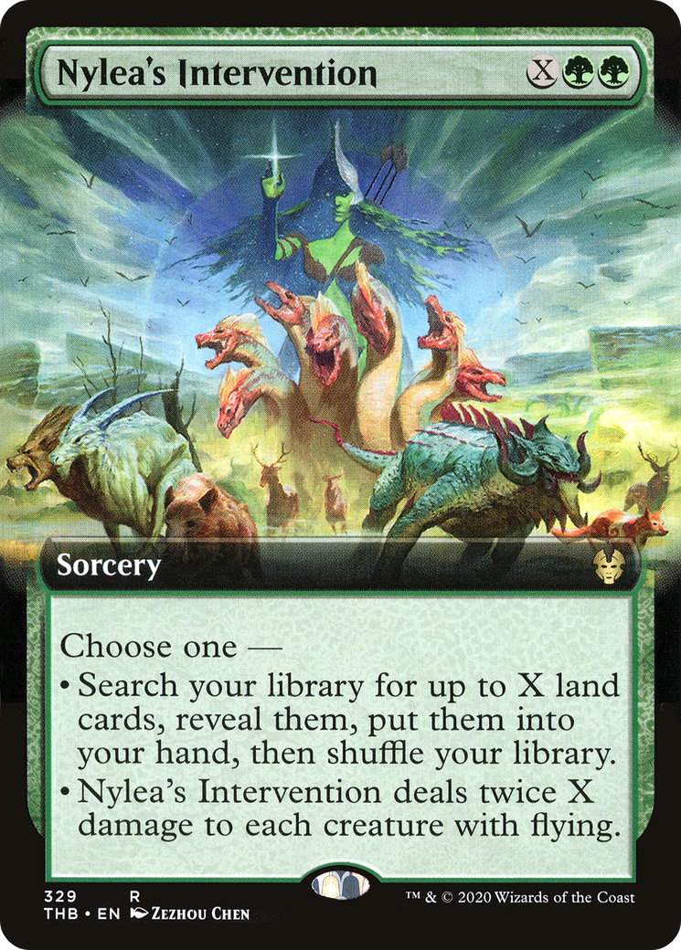 MAGIC: THE GATHERING  - Nylea's Intervention (Extended Art) (THB-329) - Theros Beyond Death: (Extended Art)