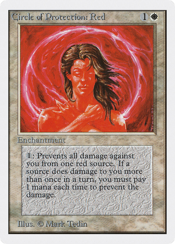 MAGIC: THE GATHERING  - Circle of Protection: Red (2ED-013) - Unlimited Edition