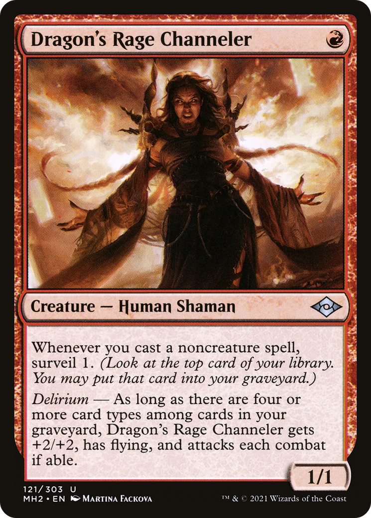 MAGIC: THE GATHERING  - Dragon's Rage Channeler (MH2-121) - Modern Horizons 2 Foil