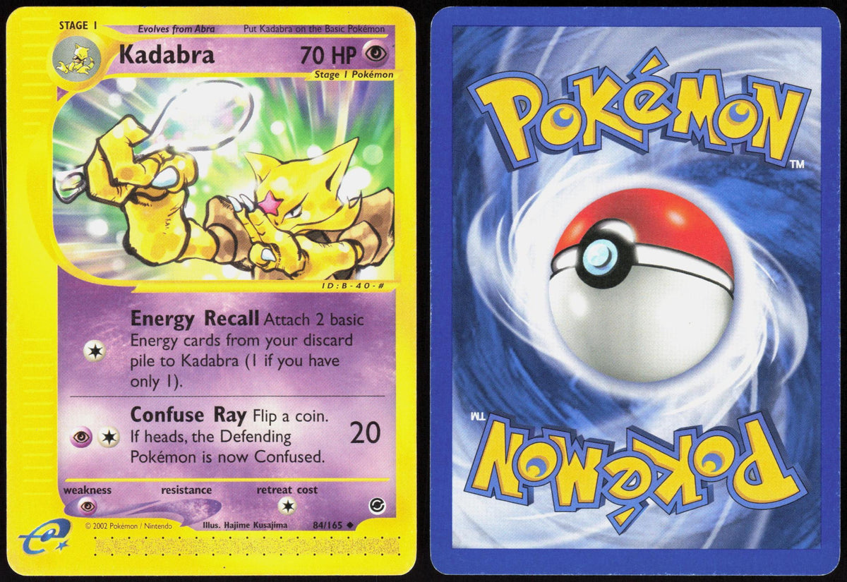KADABRA 84/165 EXPEDITION BASE SET POKEMON UNCOMMON LP