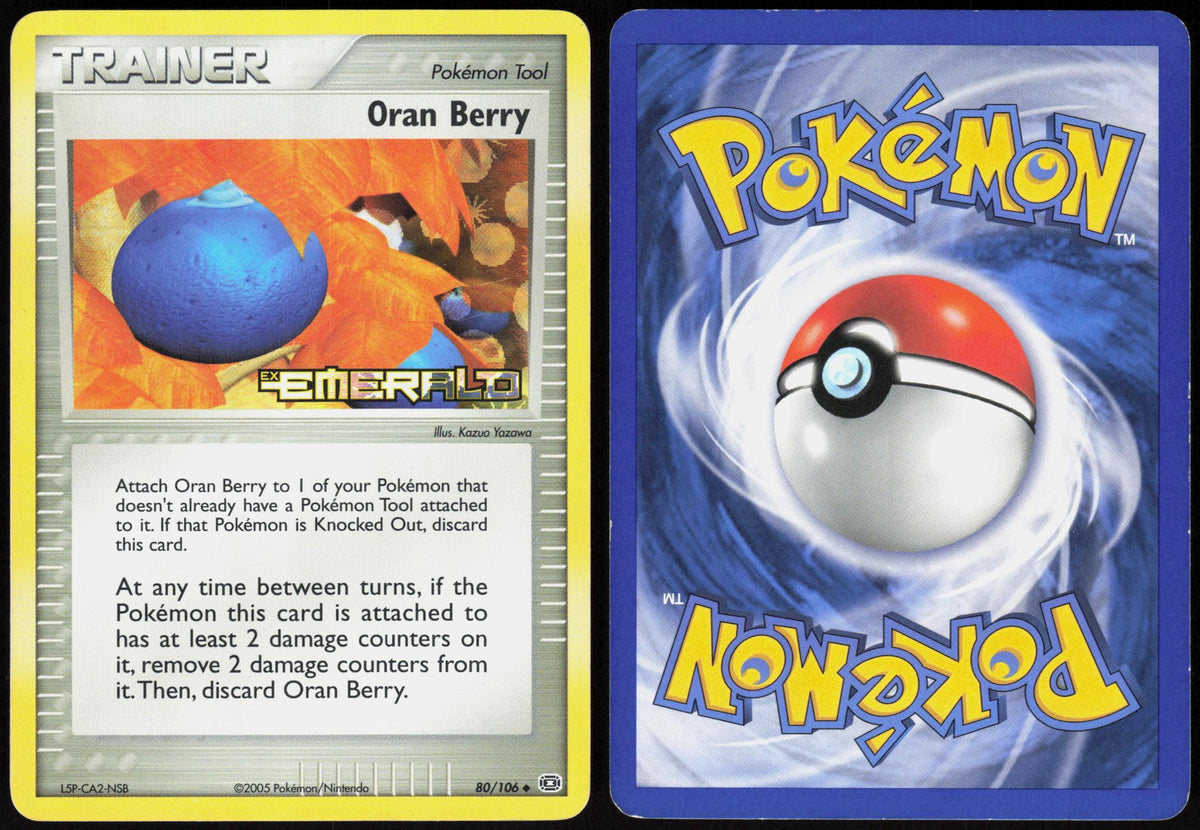 ORAN BERRY 80/106 EMERALD POKEMON UNCOMMON REVERSE HOLO LP