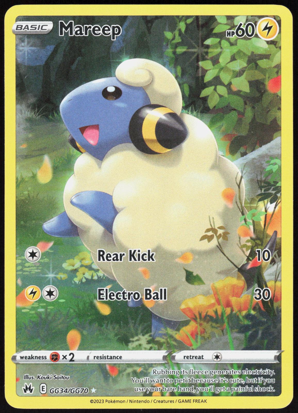 MAREEP GG34/GG70 CROWN ZENITH GALARIAN GALLERY POKEMON HOLO LP