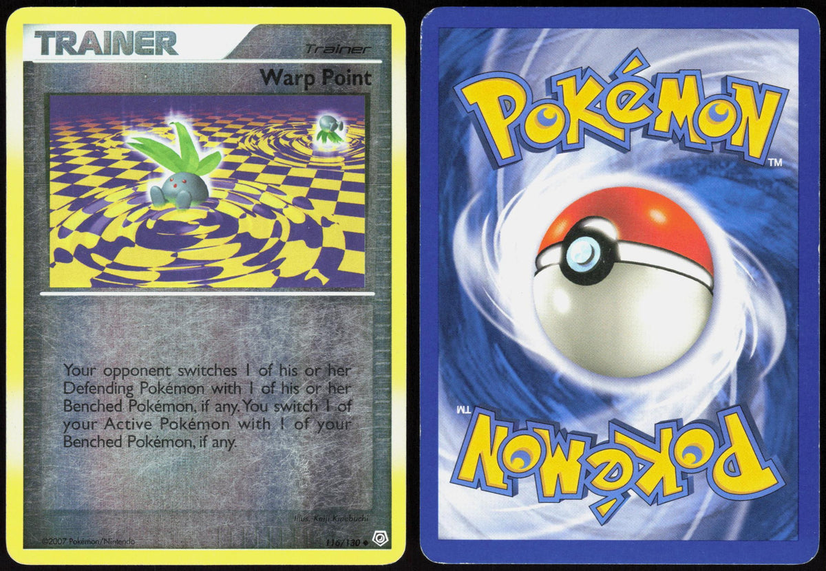 WARP POINT 116/130 DIAMOND & PEARL POKEMON UNCOMMON REVERSE HOLO LP