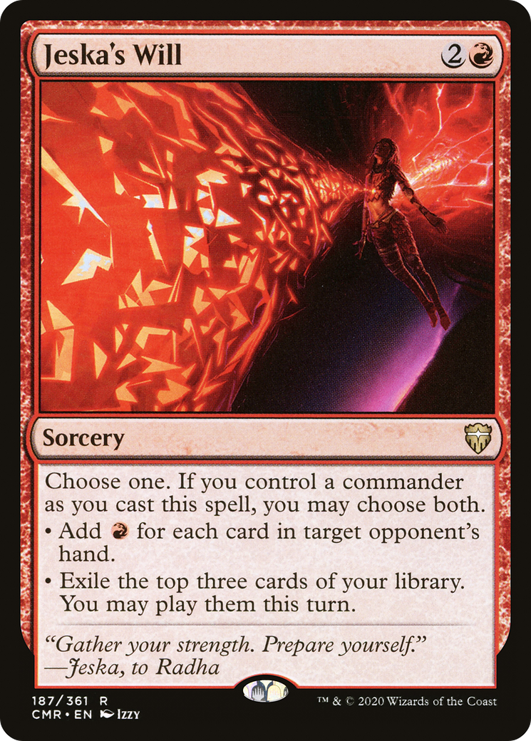 MAGIC: THE GATHERING  - Jeska's Will (CMR-187) - Commander Legends