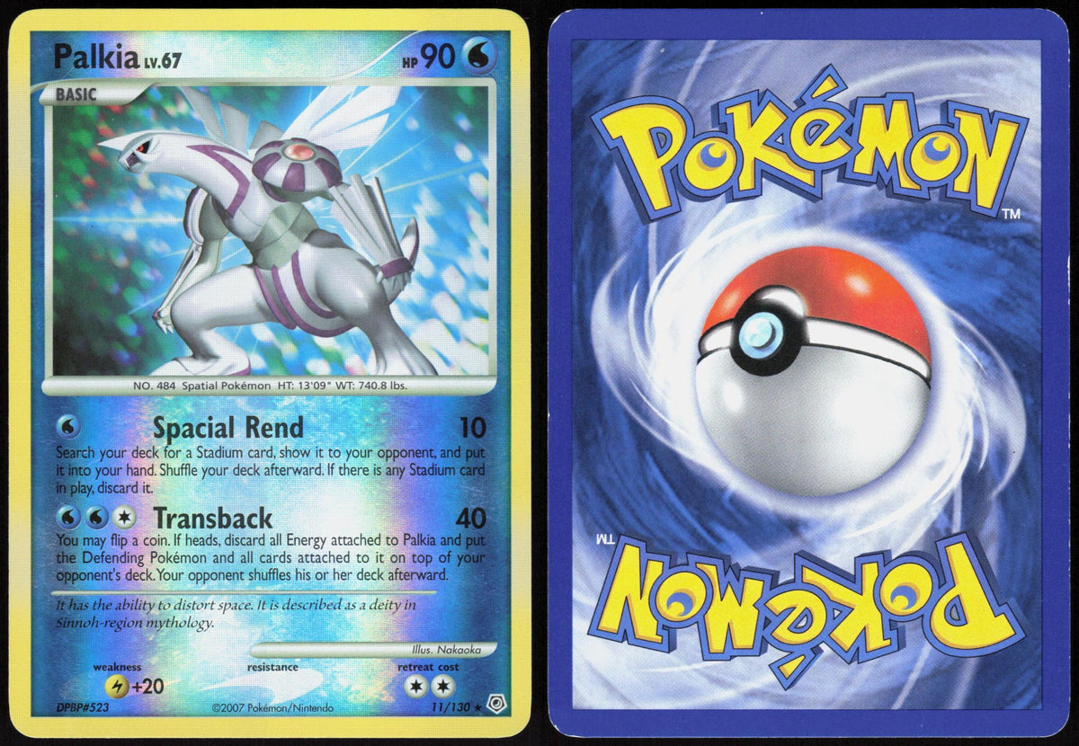 PALKIA 11/130 DIAMOND & PEARL POKEMON RARE REVERSE HOLO MP