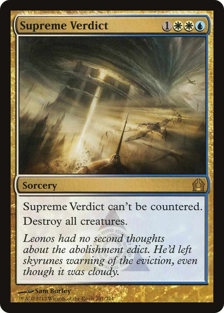 MAGIC: THE GATHERING  - Supreme Verdict (RTR-201) - Return to Ravnica