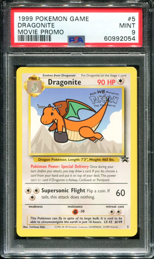 DRAGONITE 5/102 PSA 9 MOVIE PROMO GAME MOVIE POKEMON