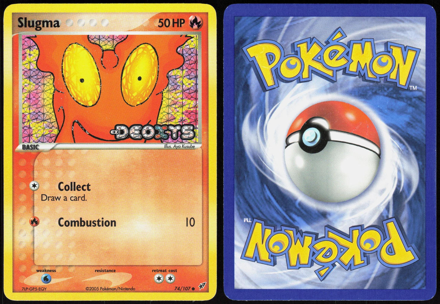 SLUGMA 74/107 DEOXYS POKEMON COMMON REVERSE HOLO LP