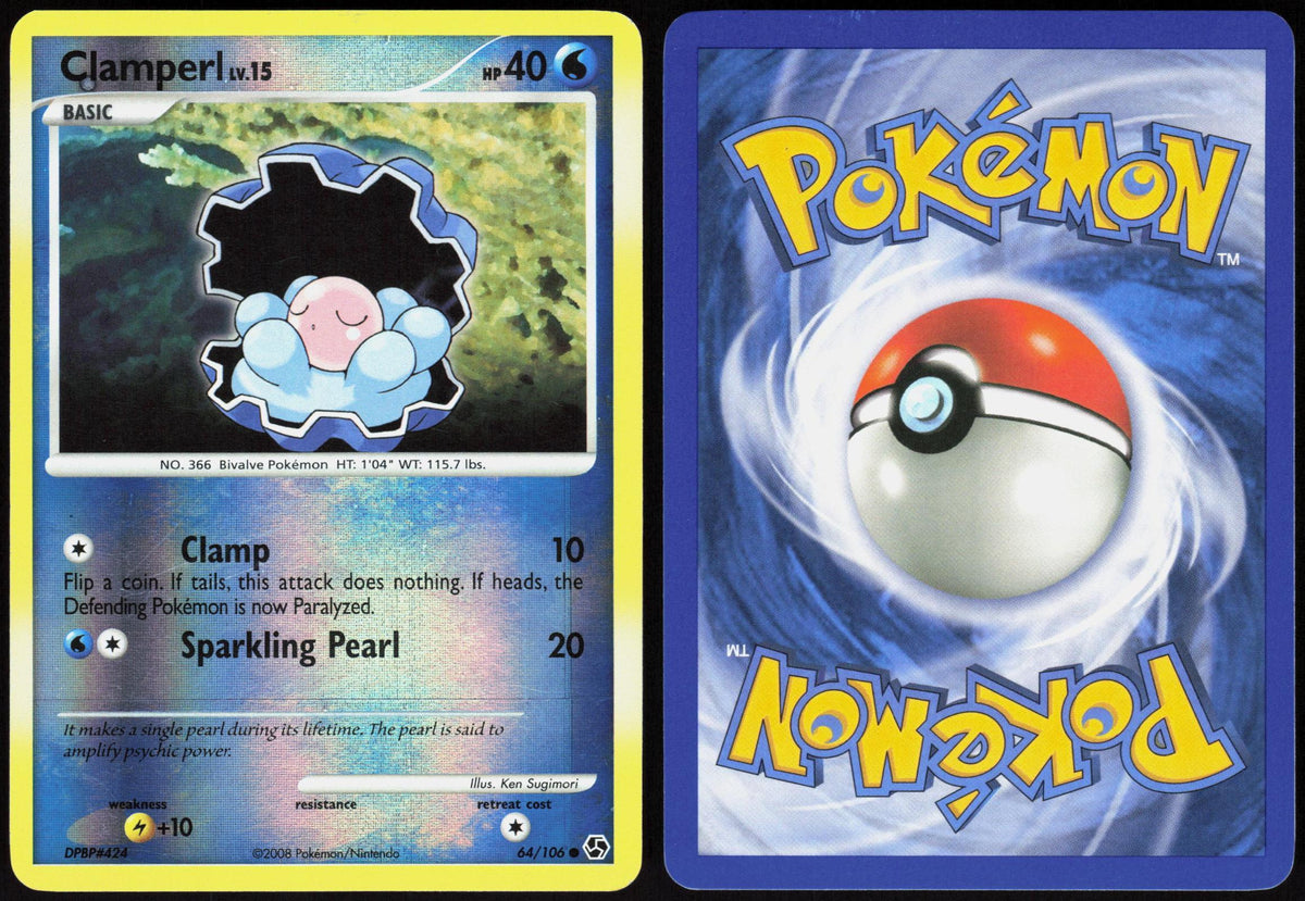 CLAMPERL 64/106 GREAT ENCOUNTERS POKEMON COMMON REVERSE HOLO LP