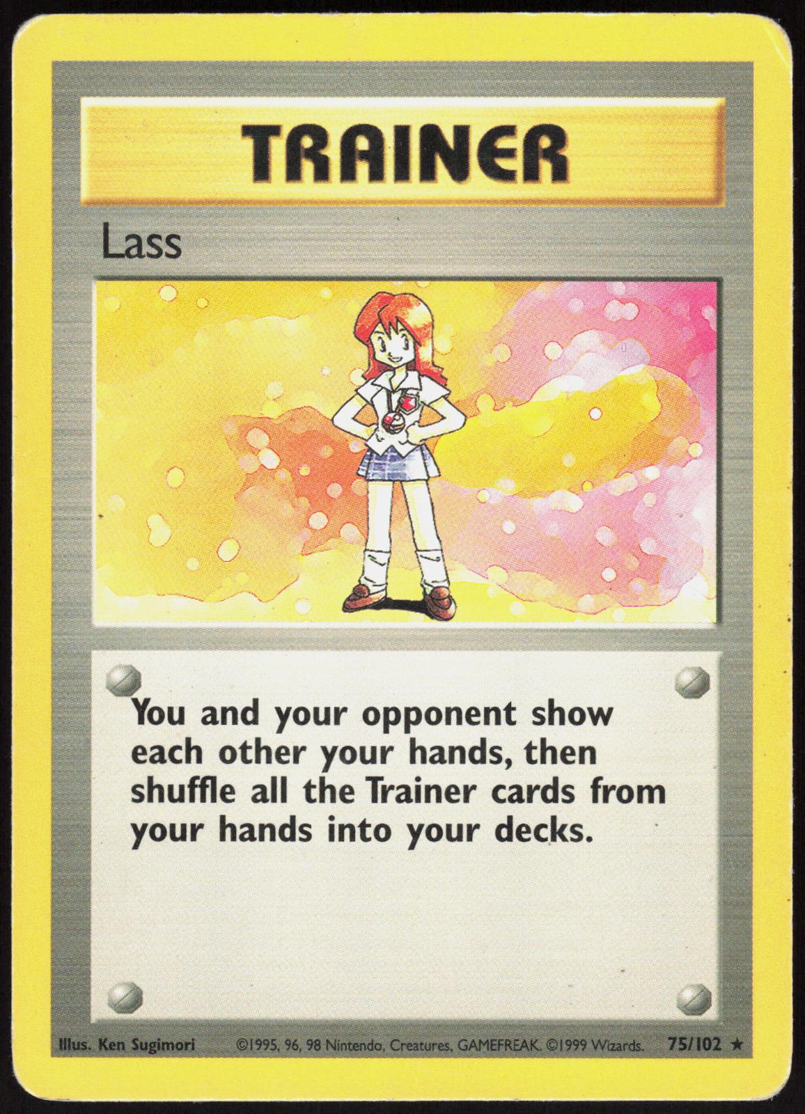 LASS 75/102 BASE SET UNLIMITED POKEMON RARE HP