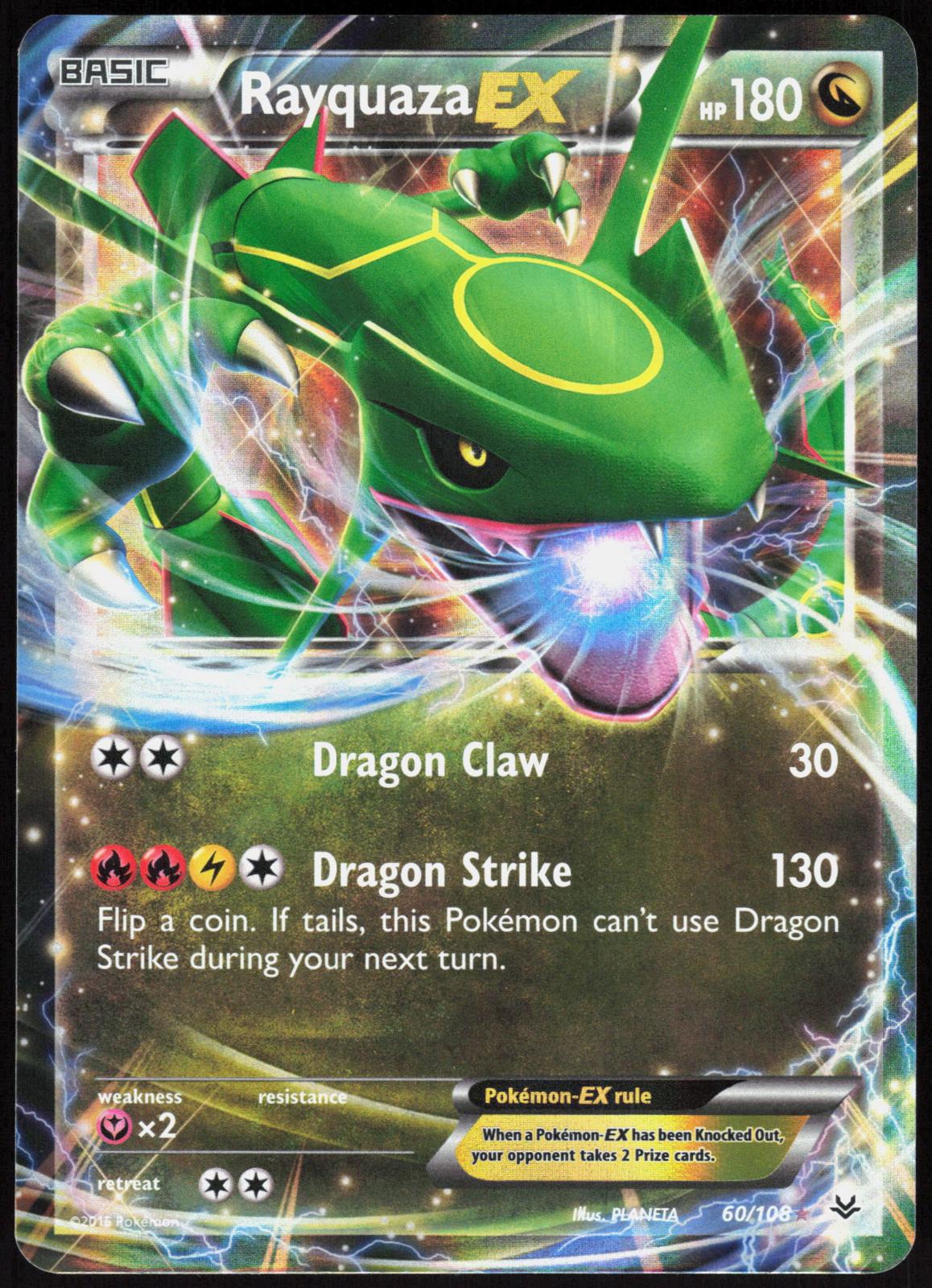 RAYQUAZA EX 60/108 ROARING SKIES POKEMON ULTRA RARE HOLO NM