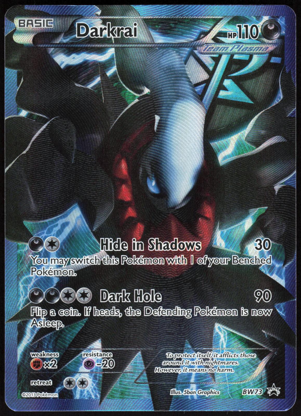 DARKRAI (TEAM PLASMA) BW73 BLACK AND WHITE PROMO POKEMON PROMO HOLO LP