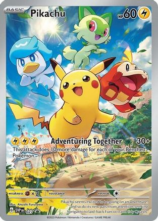 POKEMON TCG - Pikachu 027 SV Scarlet & Violet Promo Cards - Promo
