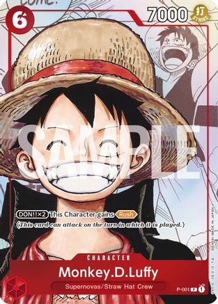 ONE PIECE TCG - Monkey.D.Luffy (Alternate Art) P-001 One Piece Promotion Cards - Promo