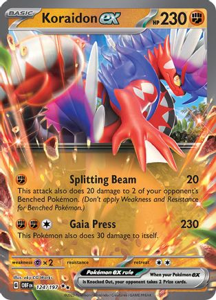POKEMON TCG - Koraidon ex 124/197 SV03 Obsidian Flames - Double Rare