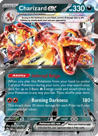 POKEMON TCG - Charizard ex 125/197 SV03 Obsidian Flames - Double Rare