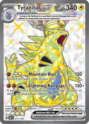 POKEMON TCG - Tyranitar ex 211/197 SV03 Obsidian Flames - Ultra Rare