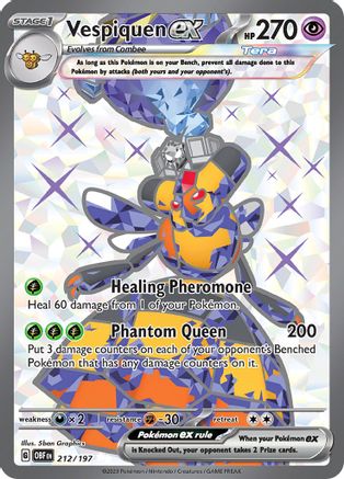 POKEMON TCG - Vespiquen ex 212/197 SV03 Obsidian Flames - Ultra Rare