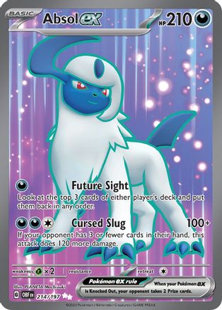 POKEMON TCG - Absol ex 214/197 SV03 Obsidian Flames - Ultra Rare