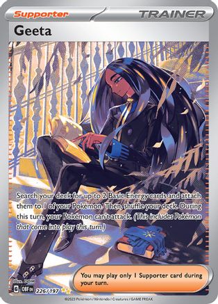 POKEMON TCG - Geeta 226/197 SV03 Obsidian Flames - Special Illustration Rare