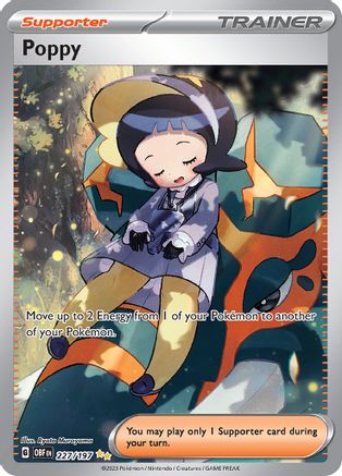 POKEMON TCG - Poppy 227/197 SV03 Obsidian Flames - Special Illustration Rare