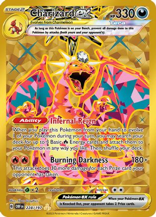 POKEMON TCG - Charizard ex 228/197 SV03 Obsidian Flames - Hyper Rare