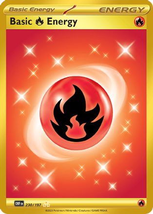 POKEMON TCG - Basic Fire Energy 230/197 SV03 Obsidian Flames - Hyper Rare