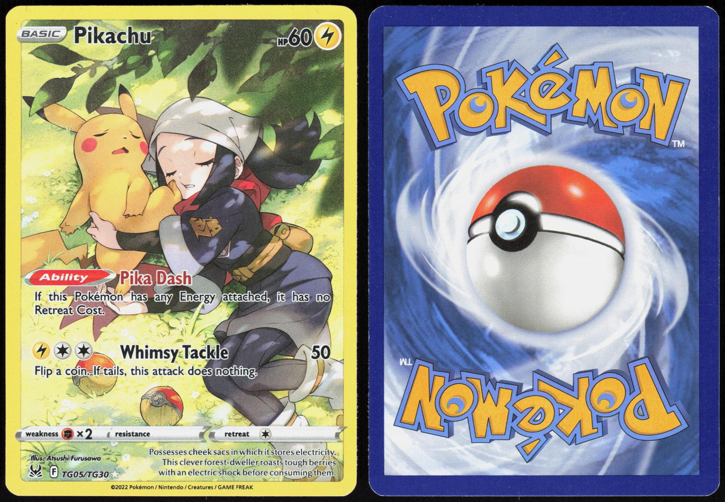 PIKACHU TG05/TG30 LOST ORIGIN TRAINER GALLERY POKEMON HOLO LP