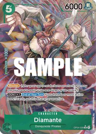 ONE PIECE TCG - Diamante (Alternate Art) OP04-028 Kingdoms of Intrigue - Rare