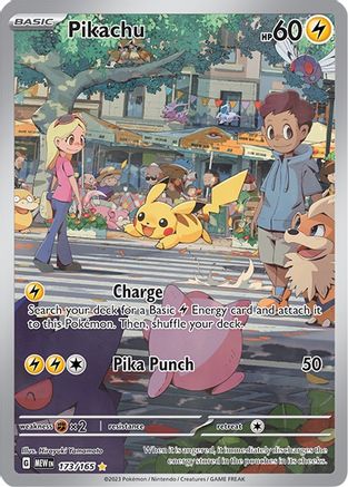 POKEMON TCG - Pikachu 173/165 SV Scarlet & Violet 151 - Illustration Rare