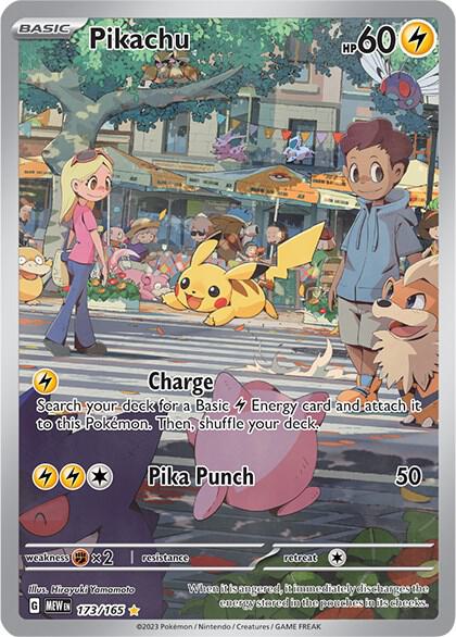 POKEMON TCG - PIKACHU 173/165 151 ILLUSTRATION RARE