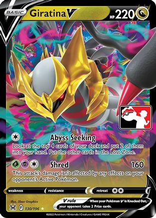 POKEMON TCG - Giratina V 130/196 Prize Pack Series Cards - Ultra Rare